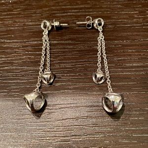 Di Modolo Di Modolo Linked by Love Heart sterling silver earrings.